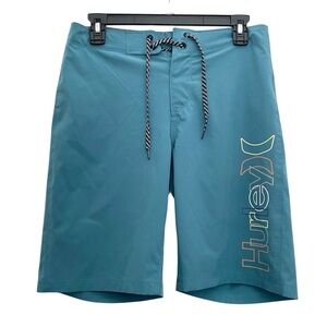 Men’s Hurley Swim Trunks Teal Size S 28